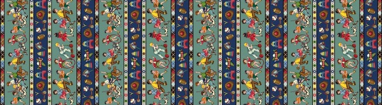 Fabric Michael Miller Multi Playtime Memories Stripe Playtime Memories by the Quarter Yard DCX13192-MULT