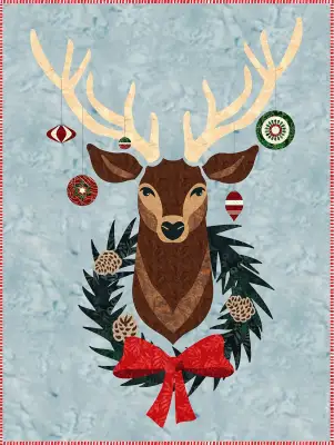 Fabric Hoffman Oh Christmas Deer Laser Quilting Kit DHOCDLK
