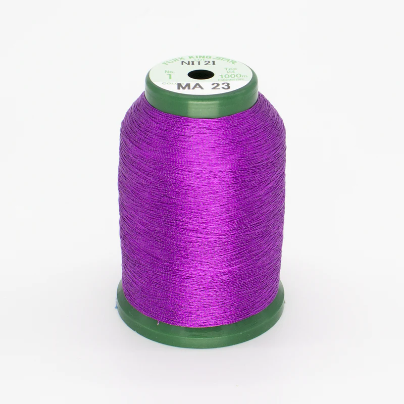 DIME Kingstar Metallic Embroidery Thread Spool 1000M Dark Purple A470014 for Sale at World Weidner