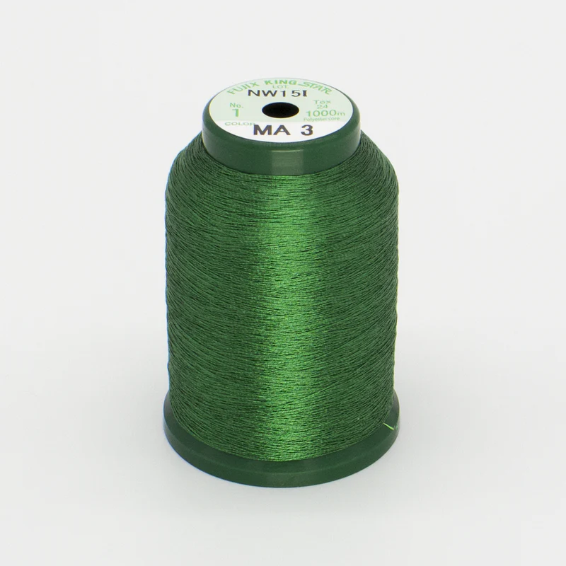 DIME Kingstar Metallic Embroidery Thread Spool 1000M Green A470003 for Sale at World Weidner