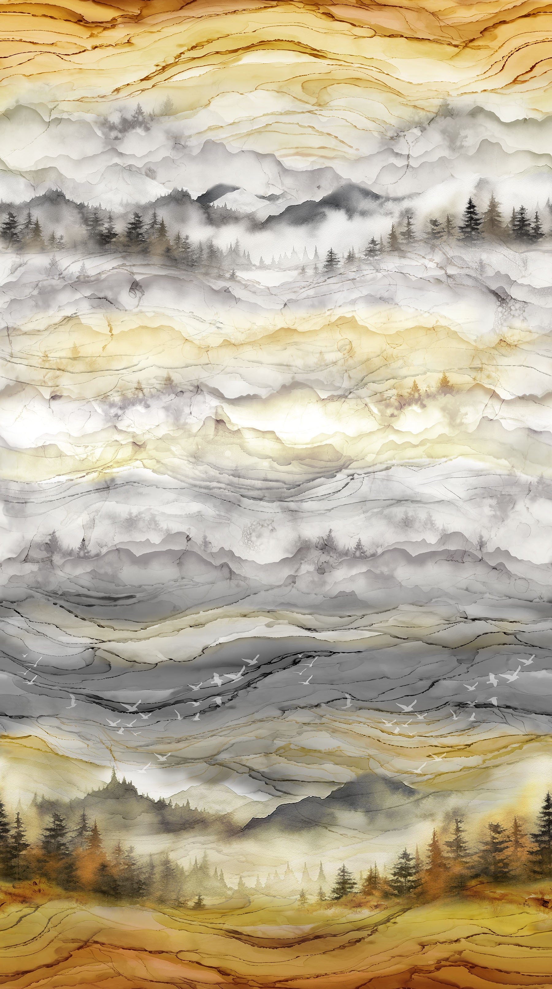 Fabric Northcott Gray Multi Ombre Misty Morning Running Yardage by the Quarter Yard DP28647-94