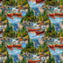 Fabric Northcott Blue Multi Scenic Canoe Lake by the Quarter Yard 29232-44