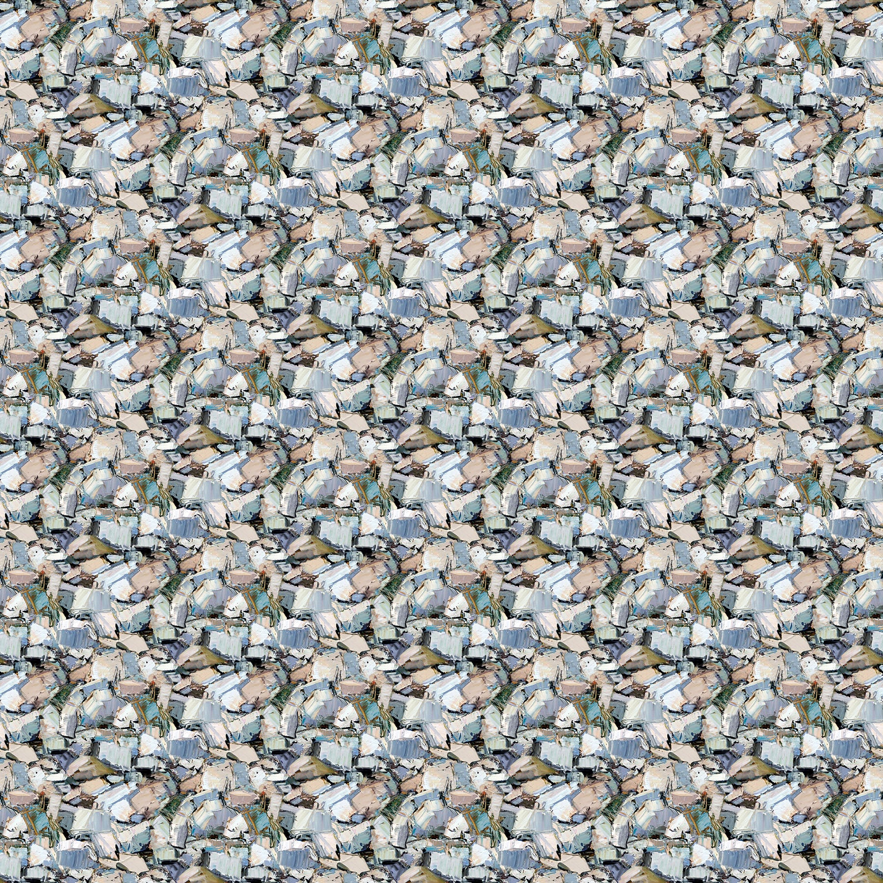 Fabric Northcott Gray Multi Rocks Canoe Lake by the Quarter Yard 29234-94