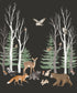 Fabric Northcott Charcoal Multi Tanglewood Quilt Panel DP29280-98