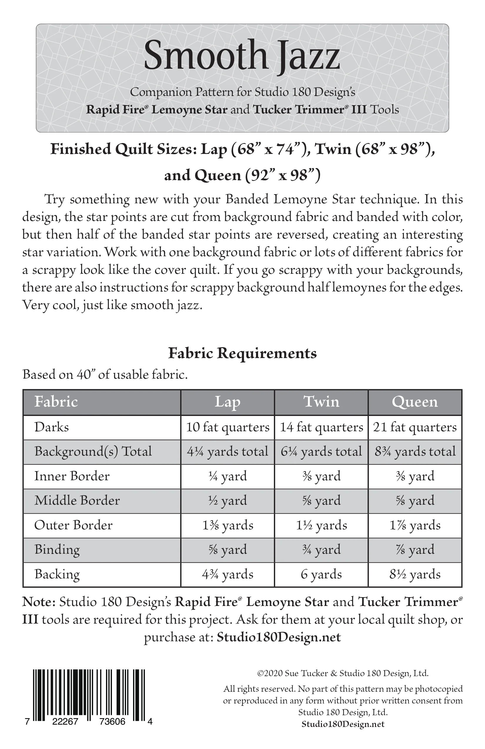 Studio 180 Design Smooth Jazz Quilting Pattern DTP084 for Sale at World Weidner