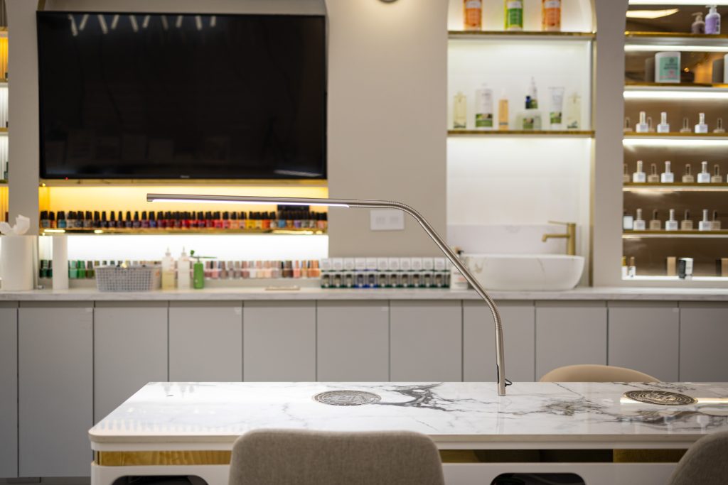 Daylight Slimline 4 LED Table Lamp Brushed Steel U35109