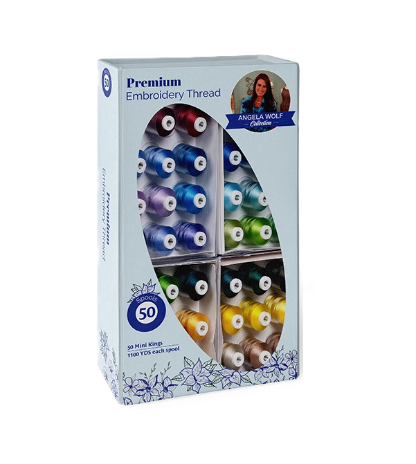Brother Angela Wolf 50pc Embroidery Thread Collection ETPAWEV150 ...