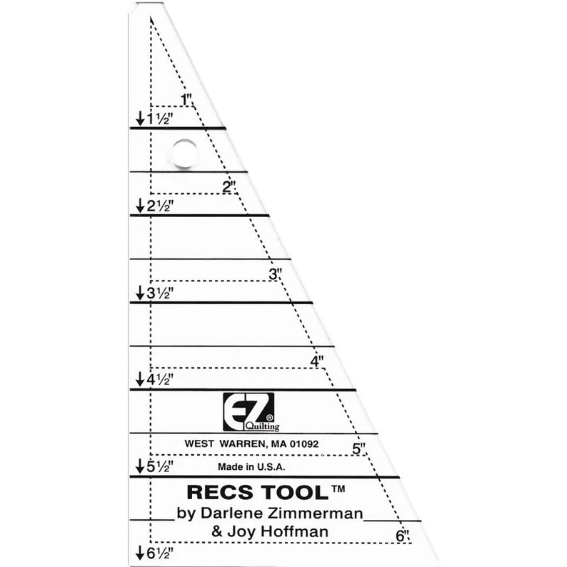 EZ Quilting Tri Recs Triangle Quilting Rulers 8823753