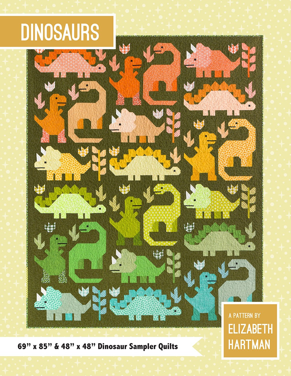 Elizabeth Hartman Dinosaurs Quilt Pattern EH058