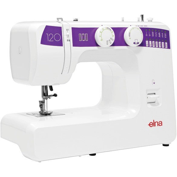 angled image of the elna eXplore 120 Sewing Machine