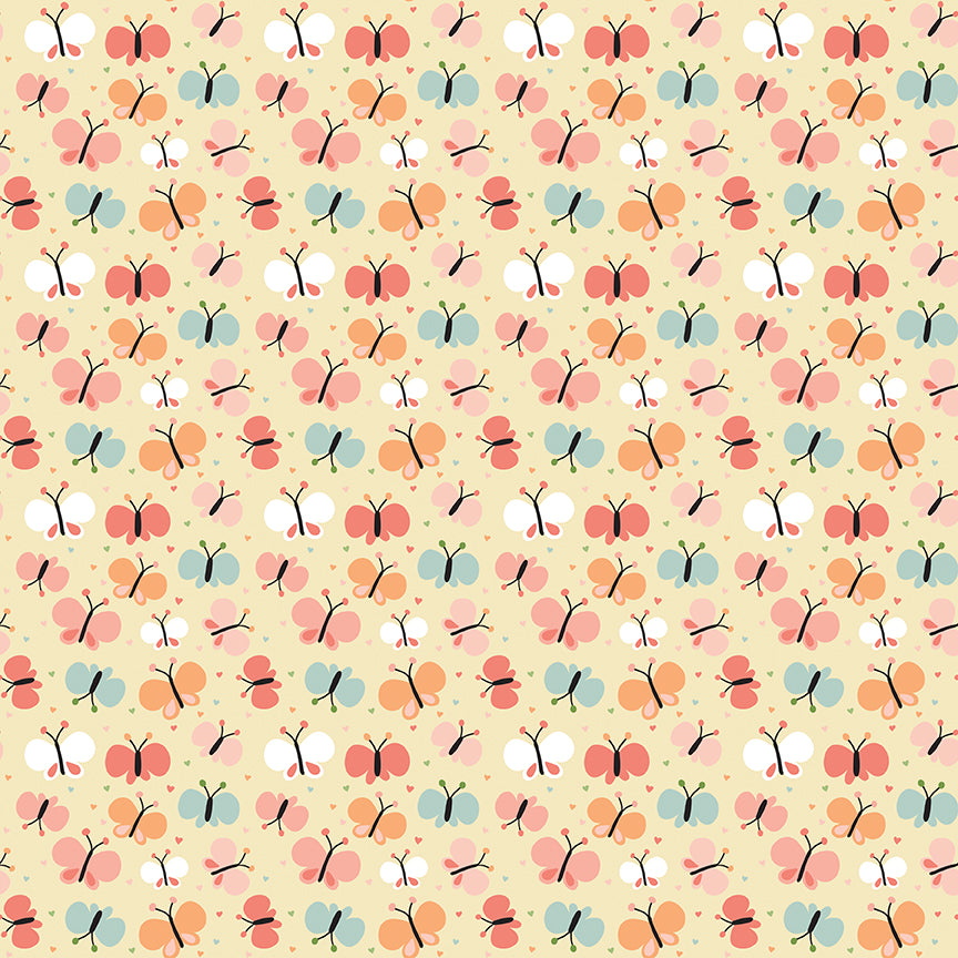 Fabric Riley Blake Sunshine Butterflies Love You to the Moon Designer Flannel by the Quarter Yard F18272-SUNSHINE