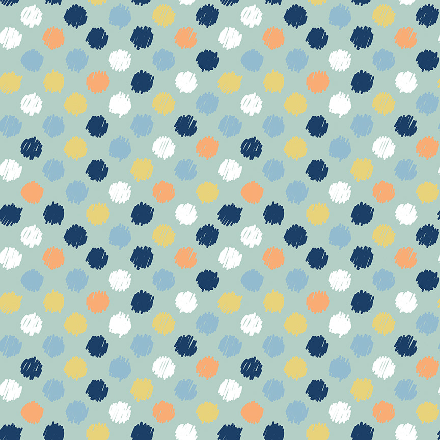 Fabric Riley Blake Powder Dots Love You to the Moon Designer Flannel by the Quarter Yard F18274-POWDER