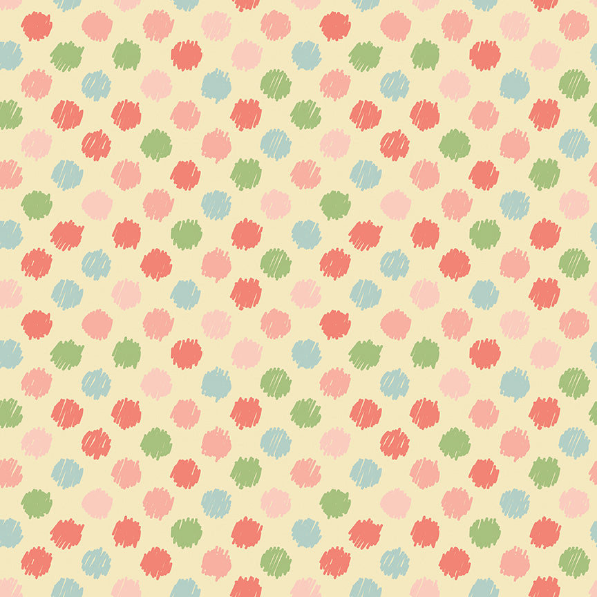 Fabric Riley Blake Sunshine Dots Love You to the Moon Designer Flannel by the Quarter Yard F18274-SUNSHINE
