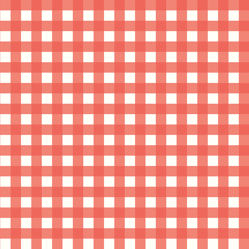 Fabric Riley Blake Rouge Gingham Love You to the Moon Designer Flannel by the Quarter Yard F18275-ROUGE