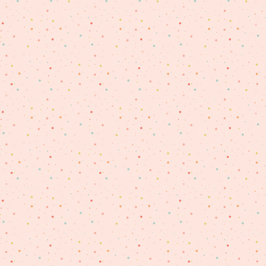 Fabric Riley Blake Blush Stars Love You to the Moon Designer Flannel by the Quarter Yard F18276-BLUSH