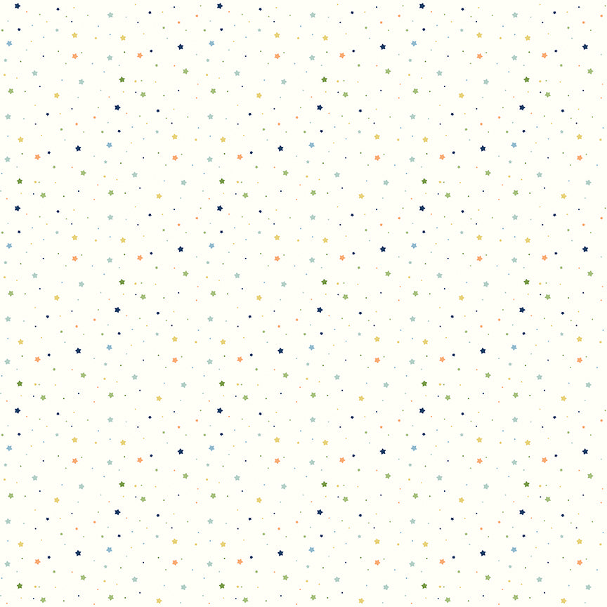 Fabric Riley Blake Multi Stars Love You to the Moon Designer Flannel by the Quarter Yard F18276-MULTI
