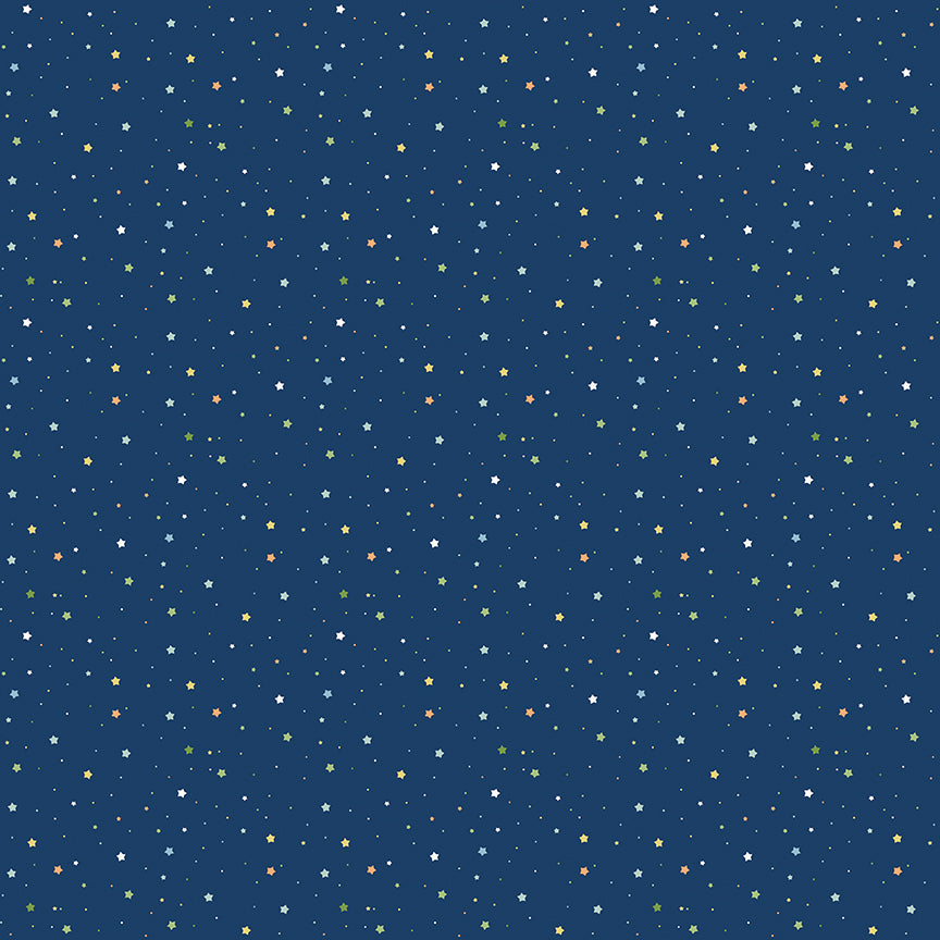 Fabric Riley Blake Navy Stars Love You to the Moon Designer Flannel by the Quarter Yard F18276-NAVY