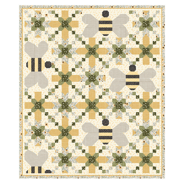 FIGO Fabrics Honeycomb Humblebee Quilt Pattern PTNF128