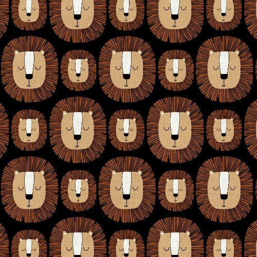 Fabric 3 Wishes Black Lion Pride Wild Safari by the Quarter Yard 24194-BLK