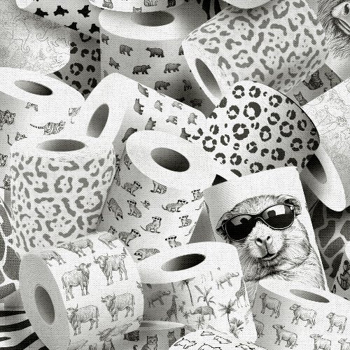 Fabric 3 Wishes Gray Roll with It Please Seat Yourself by the Quarter Yard 24207-GRY