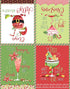 Fabric 3 Wishes Happy Alcoholidays 36" Quilt Panel 24575-PNL