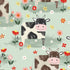 Fabric 3 Wishes Mint On the Moove Little Foot Farm Flannel by the Quarter Yard 23752-MNT-F
