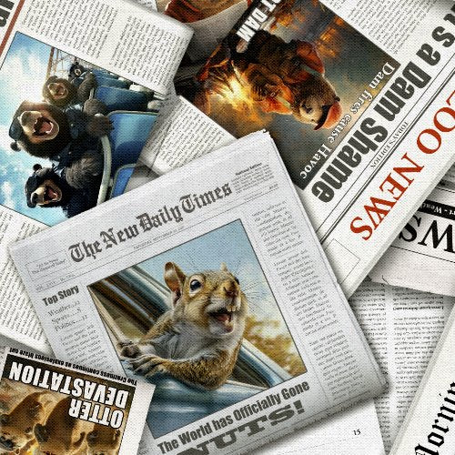 Fabric 3 Wishes Multi Animal Articles Please Seat Yourself by the Quarter Yard 24206-MLT