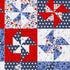 Fabric 3 Wishes Multi Patriotic Pinwheel Boom Chicka Boom by the Quarter Yard 24165-MLT
