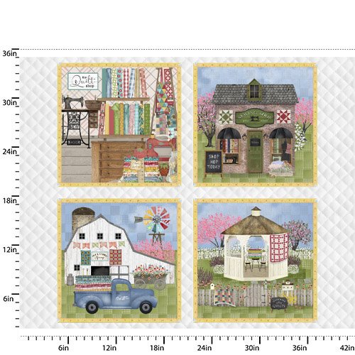 Fabric 3 Wishes Shop Hopping 36" Pillow Panel 24204-PNL