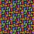 Pattern of colorful numbers on a black background
