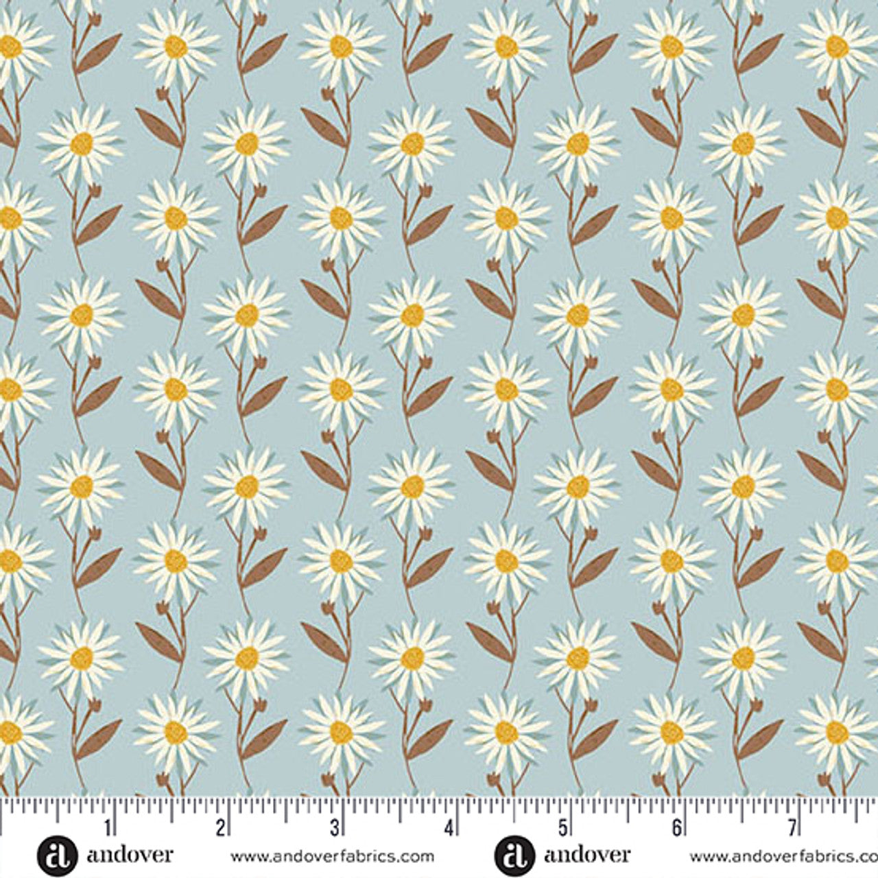 Fabric Andover Blue Daisy Dream Flourish by the Quarter Yard 1624-B