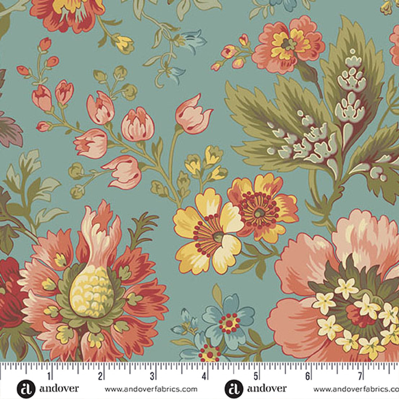 Fabric Andover Blue Milk and Honey Farmer's Daughter by Laundry Basket Quilts by the Quarter Yard AW-10094-B