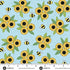 Fabric Andover Blue Sunny Bouquet Sunny Honey by the Quarter Yard A-1575-B