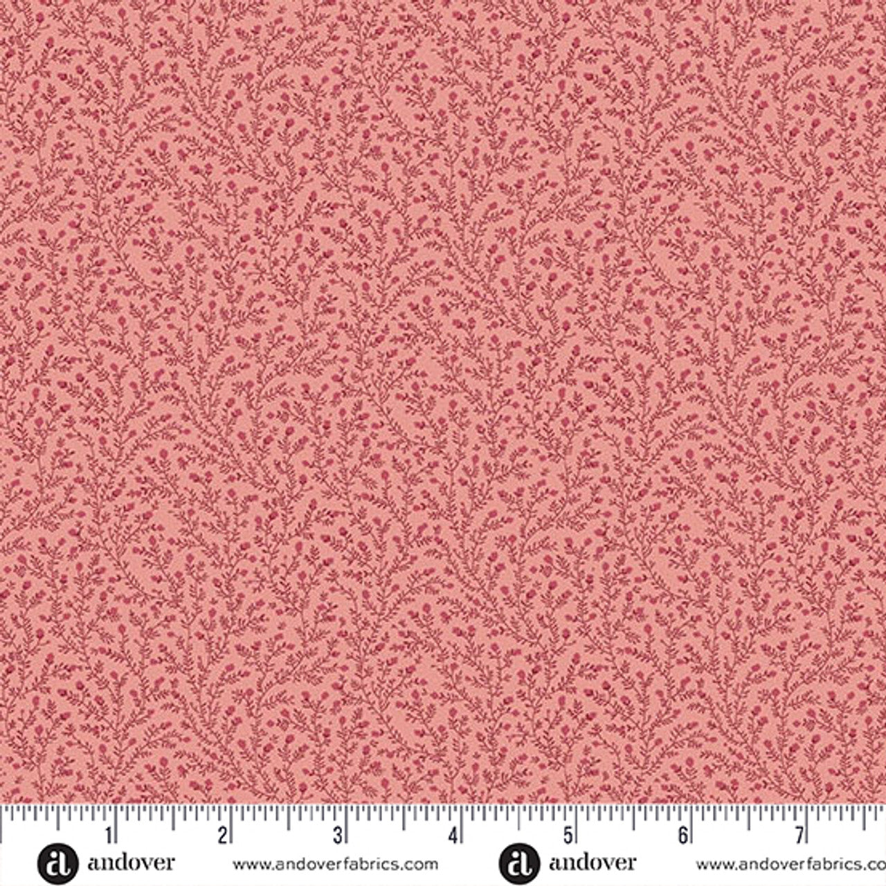 Fabric Andover Carnation Heather Wildflower Cottage by the Quarter Yard 1596-R
