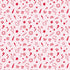 Red doodles on a grid background