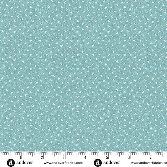 Fabric Andover Clear Sky Sea Glass Lighthouse by the Quarter Yard A-1486-B