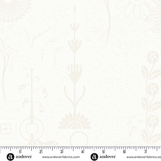Fabric Andover Cream Cameo Sun Print Whisper by the Quarter Yard A-1319-L