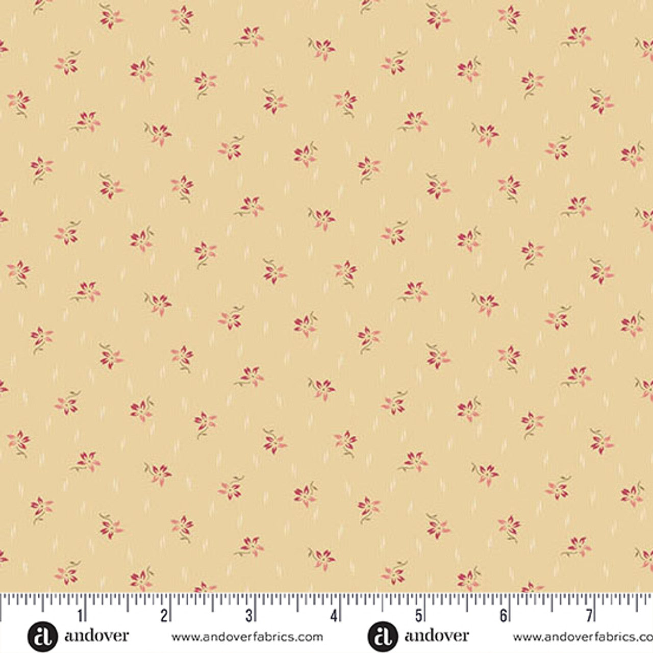 Fabric Andover Daffodil Meadow Wildflower Cottage by the Quarter Yard 1594-N