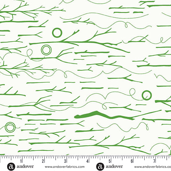 Fabric Andover Grass Sticks and Twine Sun Print Whisper by the Quarter Yard A-1555-G