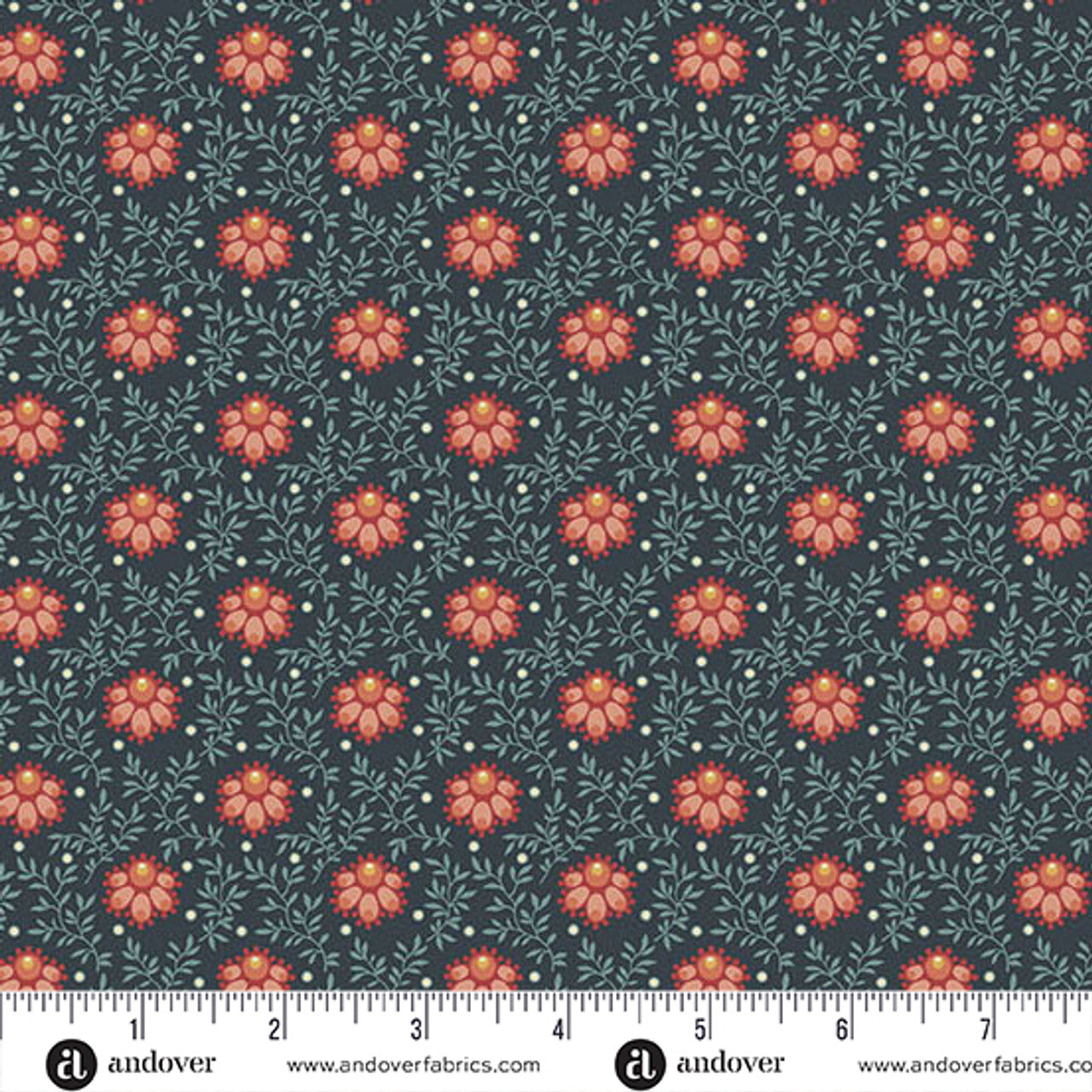 Fabric Andover Ice Milkweed Farmer's Daughter by Laundry Basket Quilts by the Quarter Yard A-10089-B