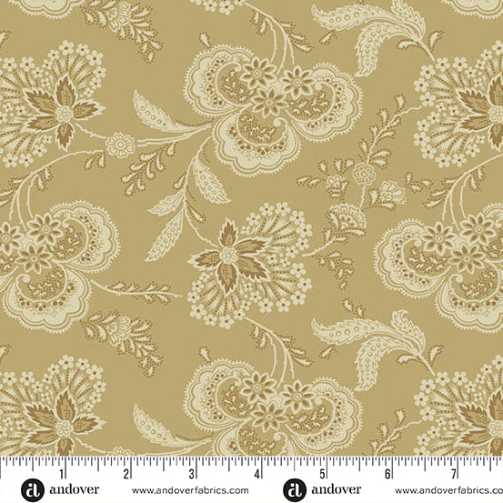 Fabric Andover Lakehouse Allium Lighthouse by the Quarter Yard A-1475-N