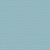 A repeating pattern of small white floral motifs on a light blue background.