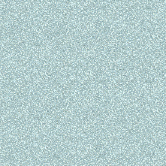 A close-up of a light blue glittery fabric texture with fine shimmering speckles.