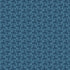 A repeating floral pattern in dark blue on a medium blue background, filling the entire frame.