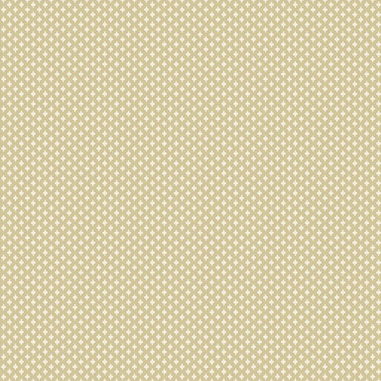 A repeating pattern of small cream-colored diamonds on a warm beige background.