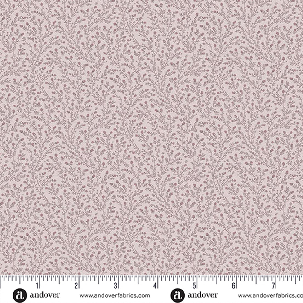 Fabric Andover Lavender Heather Wildflower Cottage by the Quarter Yard 1596-P