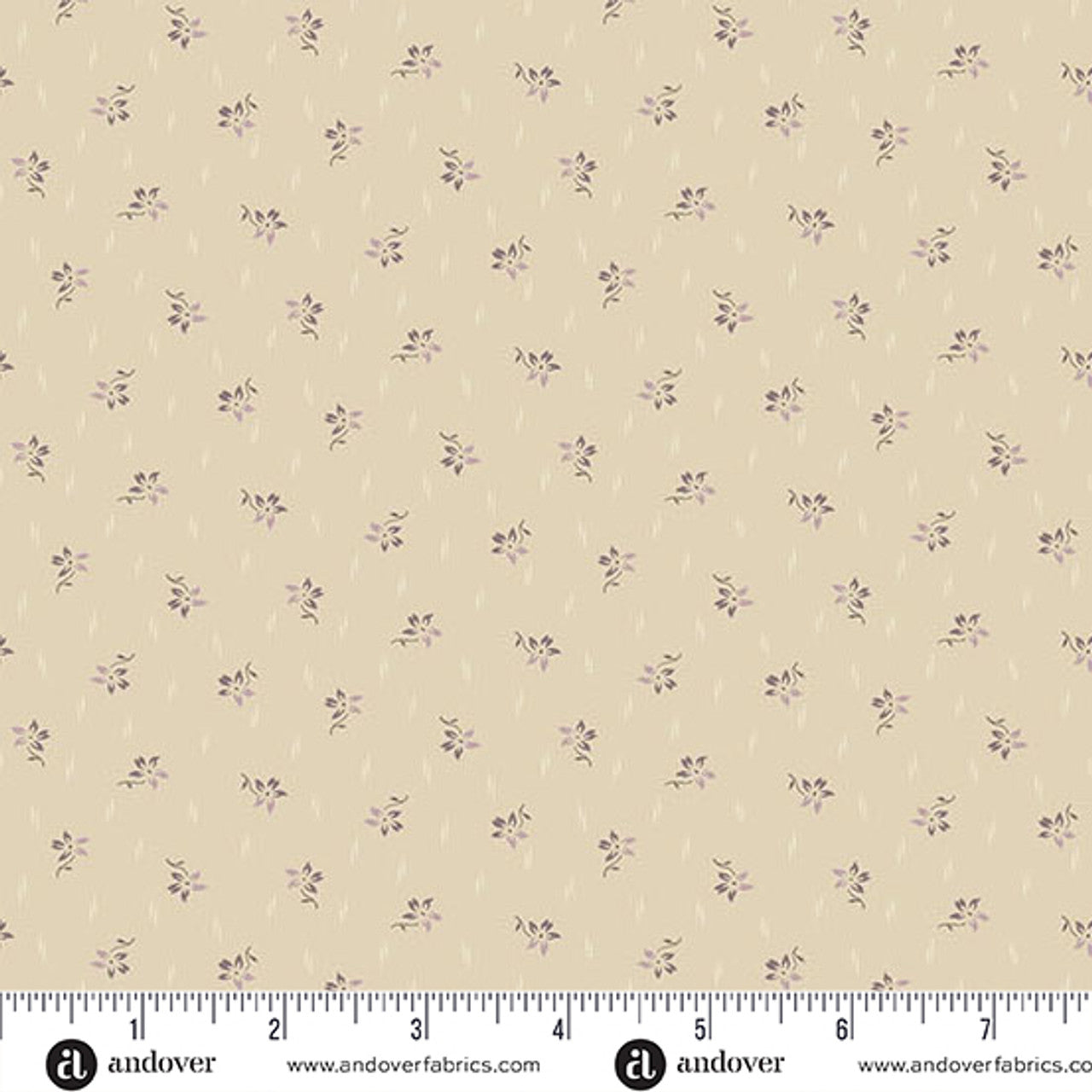 Fabric Andover Linen Meadow Wildflower Cottage by the Quarter Yard 1594-L