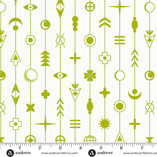 Fabric Andover Moss Gaze Sun Print Whisper by the Quarter Yard A-1554-V