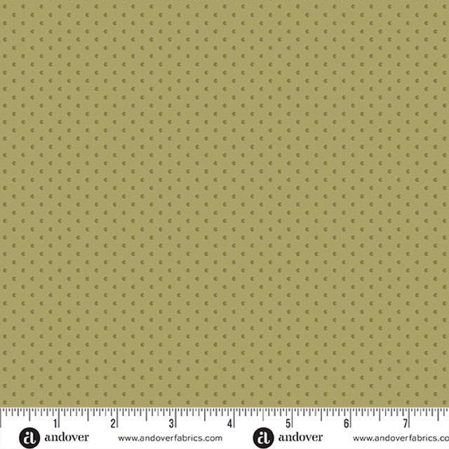Fabric Andover Mossy Seed Farmer's Daughter by Laundry Basket Quilts by the Quarter Yard A-10075-G