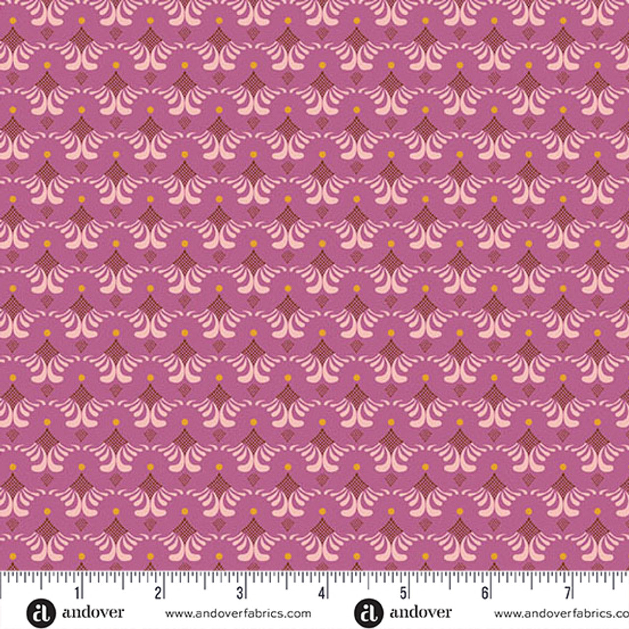 Fabric Andover Pink Evolving Grace Flourish by the Quarter Yard 1627-E